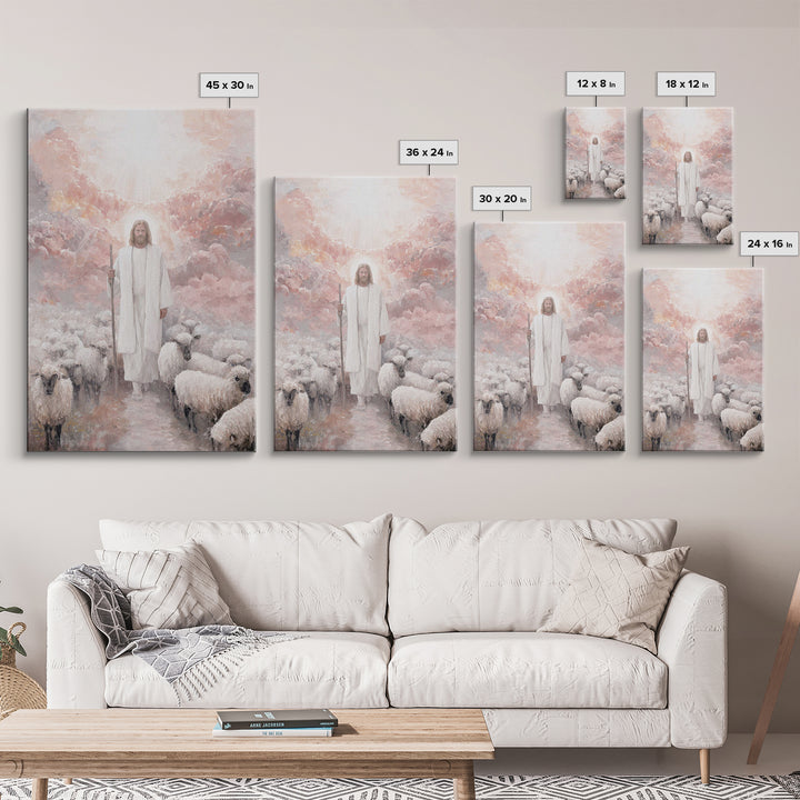 Guiding Heaven – Framed Canvas Print – Christian Christmas Art – Christian Art – Jesus Painting – Christian Art Canvas – Christmas Wall Art
