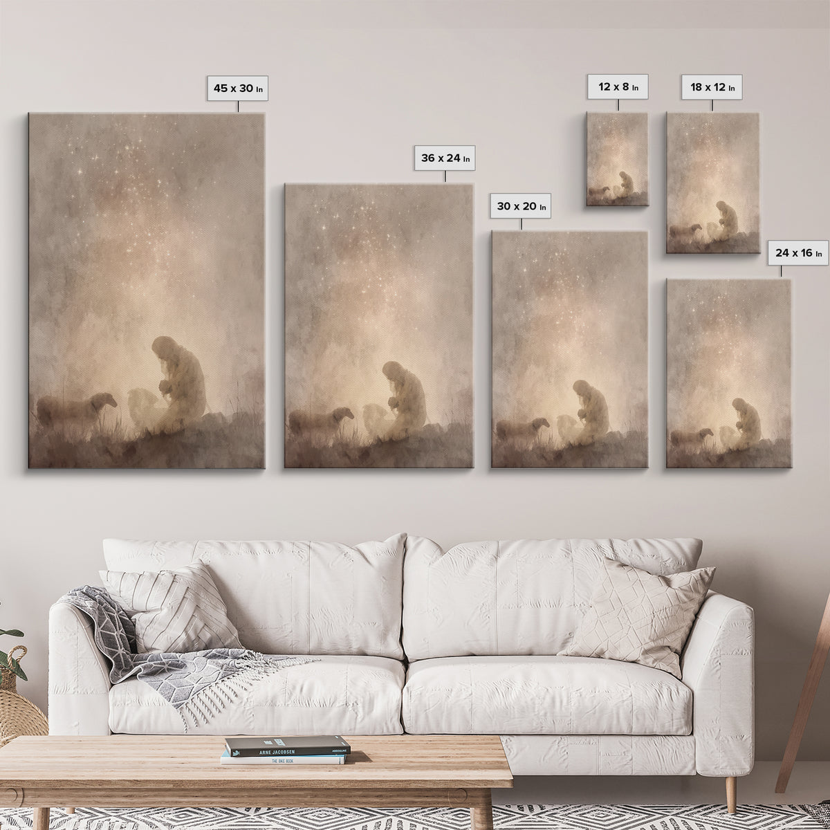 Night Of Prayer – Framed Canvas Print – Christian Wall Art – Christian Painting – Christian Art Canvas – Subtle Christian Art – Christian D