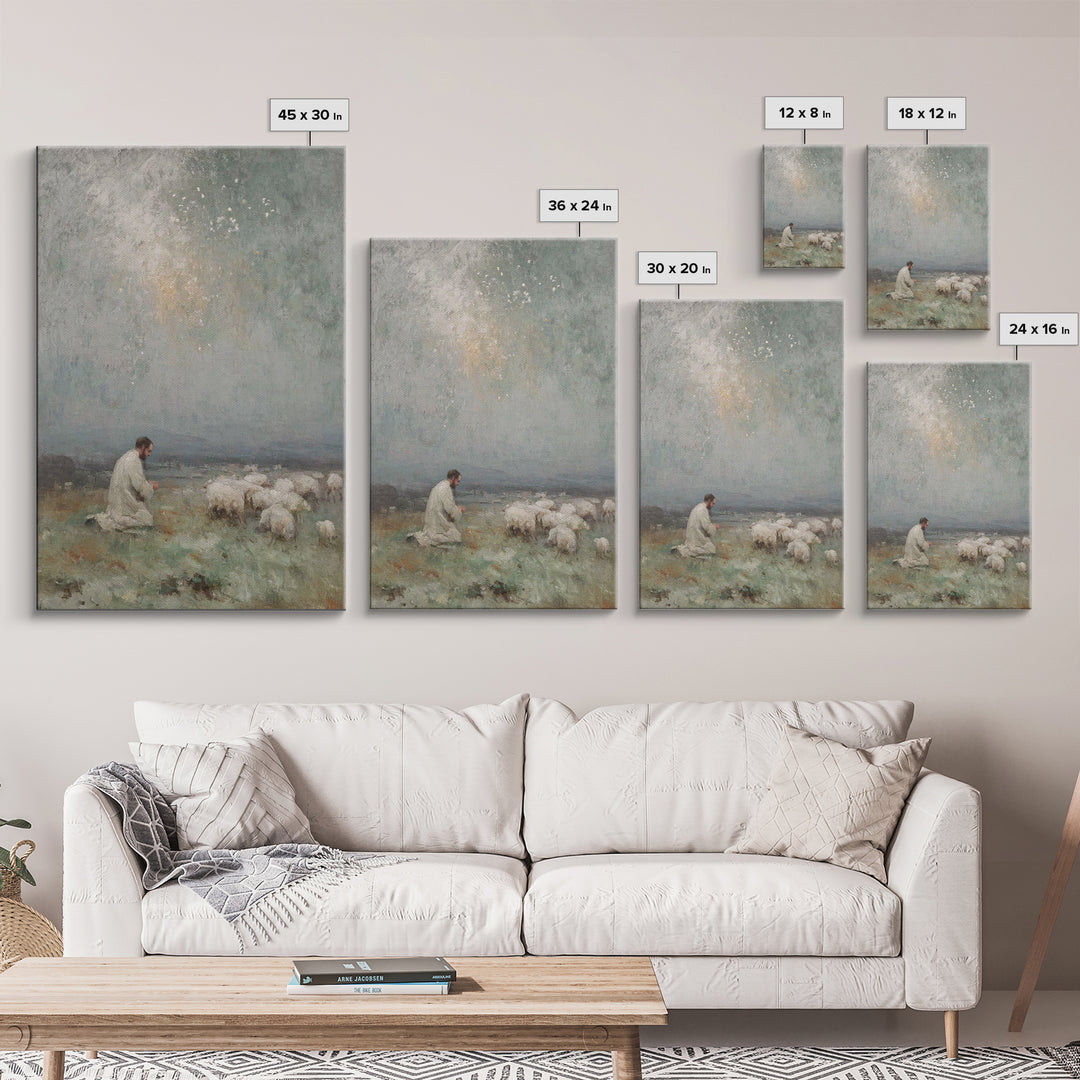 Heaven’s Whisper – Framed Canvas Print – Christian Art – Christian Art Canvas – Moody Christian Art – Christian Wall Art – Christmas Art Pr