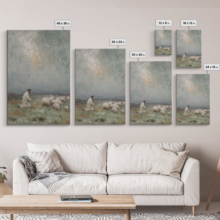 Heaven’s Whisper – Framed Canvas Print – Christian Art – Christian Art Canvas – Moody Christian Art – Christian Wall Art – Christmas Art Pr
