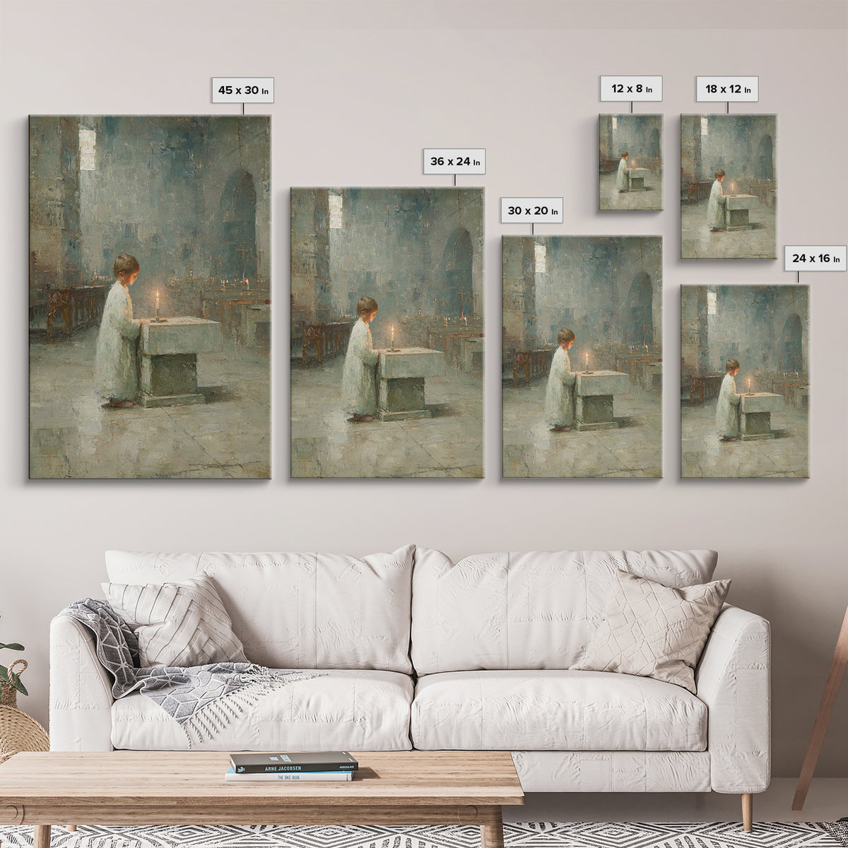 Sanctuary Light – Framed Canvas Print – Christian Art Canvas – Christian Wall Art – Moody Christian Art – Christian Paintings – Vintage Chr