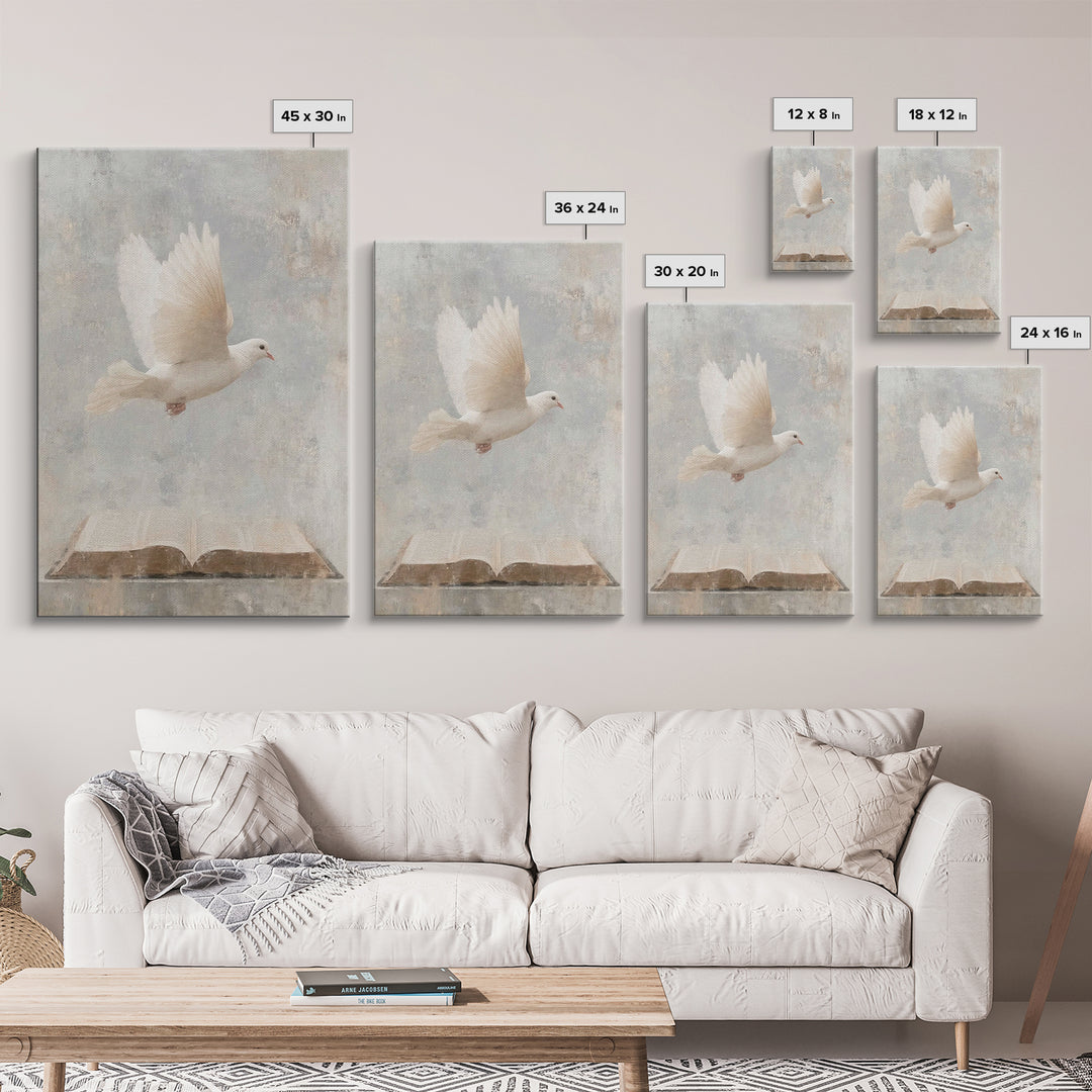 Holy Light Flight – Framed Canvas Print – Christian Art – Christian Wall Art – Christian Art Canvas – Subtle Christian Art – Christian Gift