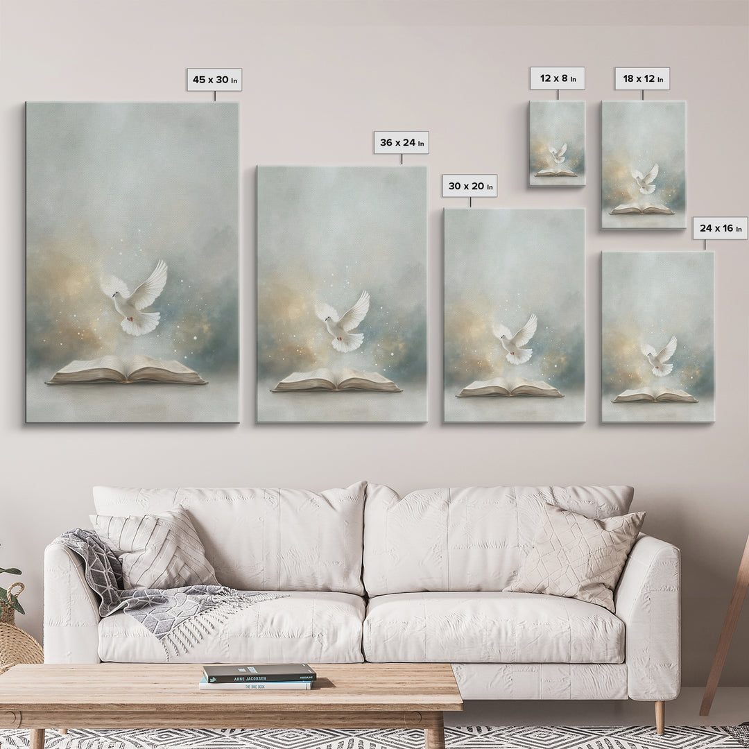 Heavenly Illumination – Framed Canvas Print – Christian Art – Christian Wall Art – Vintage Christian Art – Christian Art Canvas – Christian