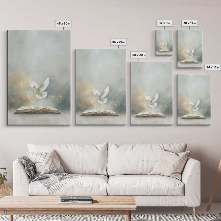 Heavenly Illumination – Framed Canvas Print – Christian Art – Christian Wall Art – Vintage Christian Art – Christian Art Canvas – Christian
