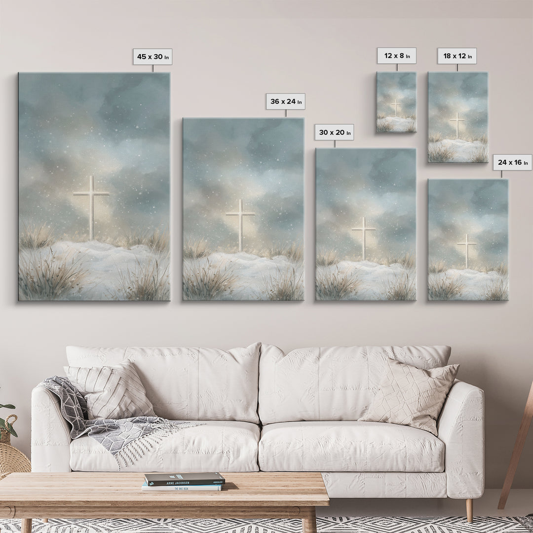 Radiant Salvation – Framed Canvas Print – Christian Wall Art – Christian Art Canvas – Christmas Art – Moody Christmas Art – Christian Gift