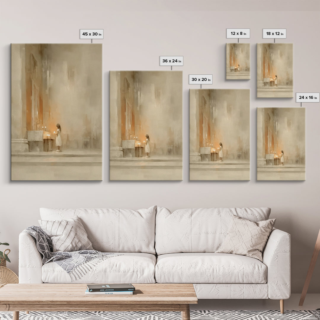 Quiet Prayer – Framed Canvas Print – Minimalist Christian Art – Christian Art – Christian Wall Art – Subtle Christian Art – Christian Art P