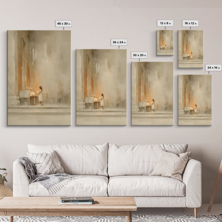 Quiet Prayer – Framed Canvas Print – Minimalist Christian Art – Christian Art – Christian Wall Art – Subtle Christian Art – Christian Art P