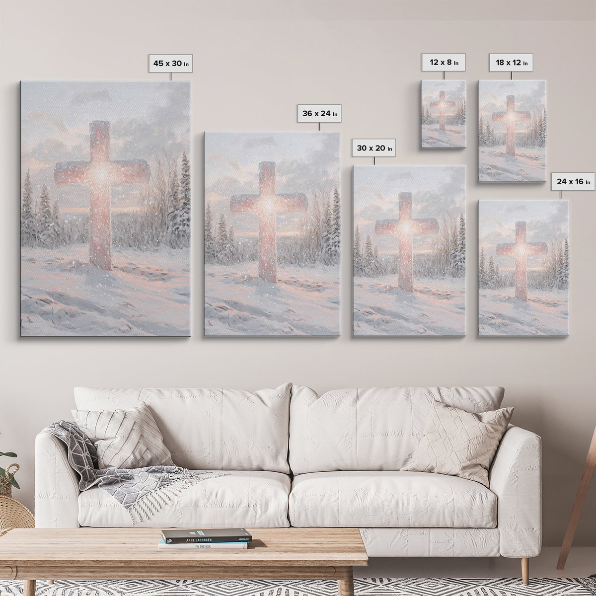 Morning Of Hope – Framed Canvas Print – Christian Art – Christian Wall Art – Christian Art Canvas – White Christmas Art – Christian Decorat