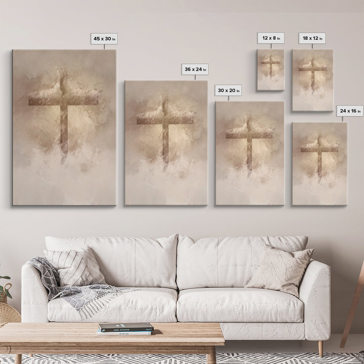 Sacred Stillness – Framed Canvas Print – Minimalist Christian Art – Christian Wall Art – Christian Art Canvas – Christian Gift Ideas – Chri
