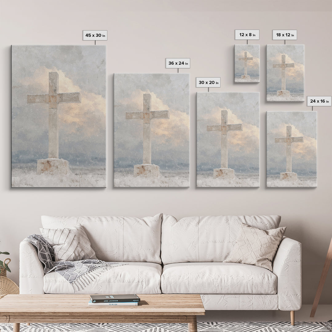 Dawn Of Redemption – Framed Canvas Print – Christian Art Canvas – Christian Wall Art – Vintage Christian Art – Christmas Wall Art – Christi