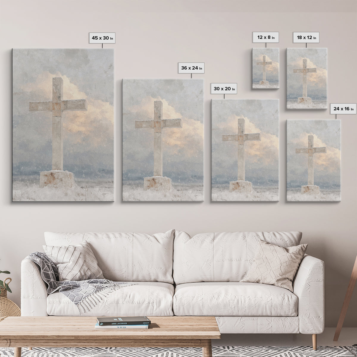 Dawn Of Redemption – Framed Canvas Print – Christian Art Canvas – Christian Wall Art – Vintage Christian Art – Christmas Wall Art – Christi