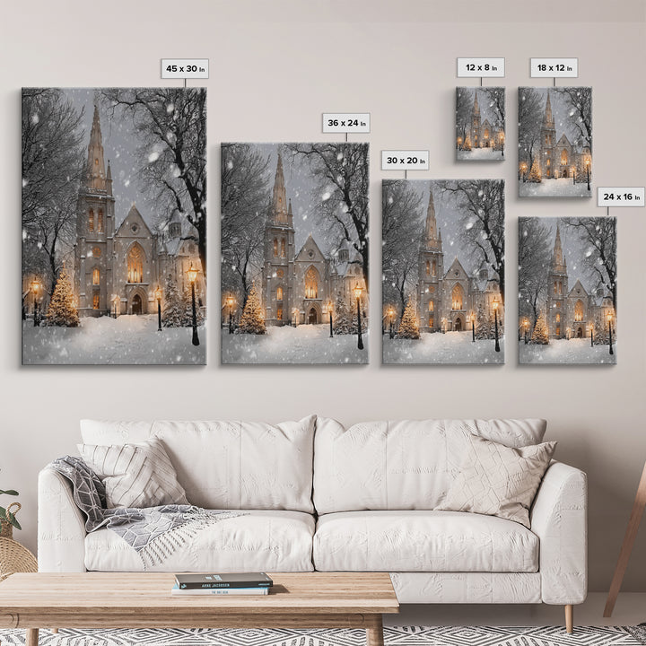 Cathedral Of Light – Framed Canvas Print – Christmas Wall Art – Christian Art Canvas – Christian Christmas Art – Christian Decor – Christma