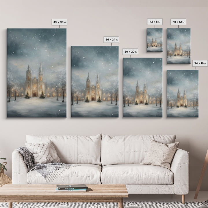 Winter Sanctuary – Framed Canvas Print – Christian Christmas Art – Christian Wall Art – Christmas Art Prints – Christmas Canvas Wall Art –