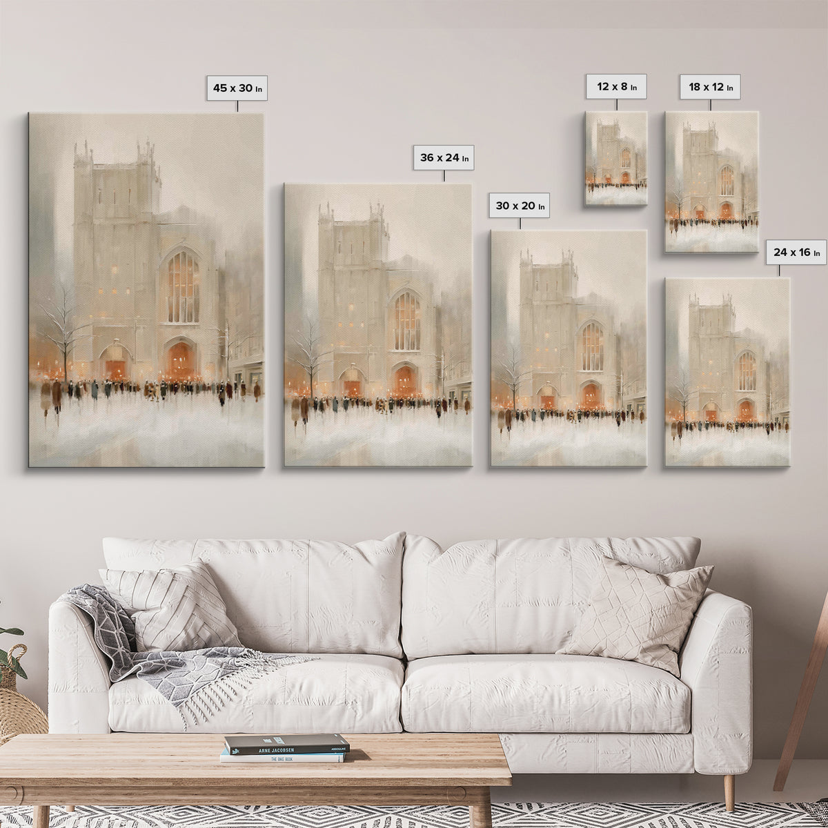 Holy Assembly – Framed Canvas Print – Christian Wall Art – Christian Art Canvas – Christian Art Print – Minimalist Christian Art – Christia