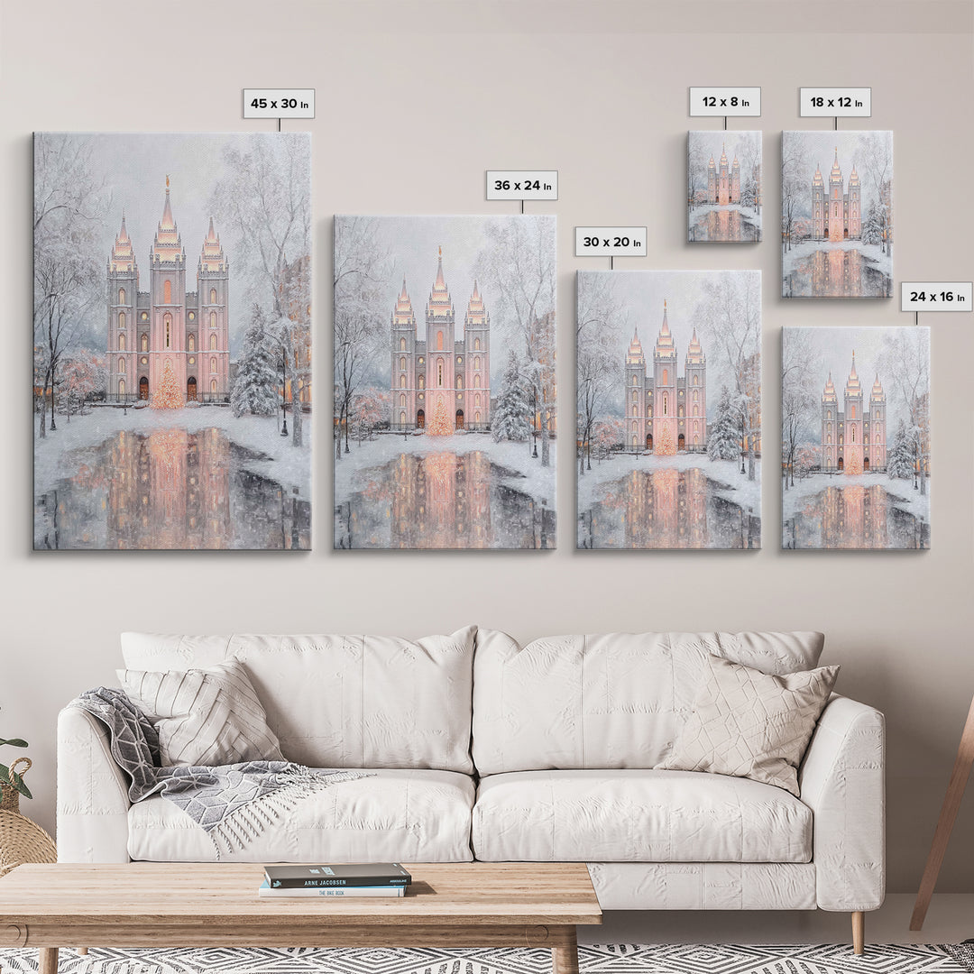 Temple Of Peace – Framed Canvas Print – Christian Christmas Art – Christian Wall Art – Christmas Art Prints – Christian Decor – Modern Chri