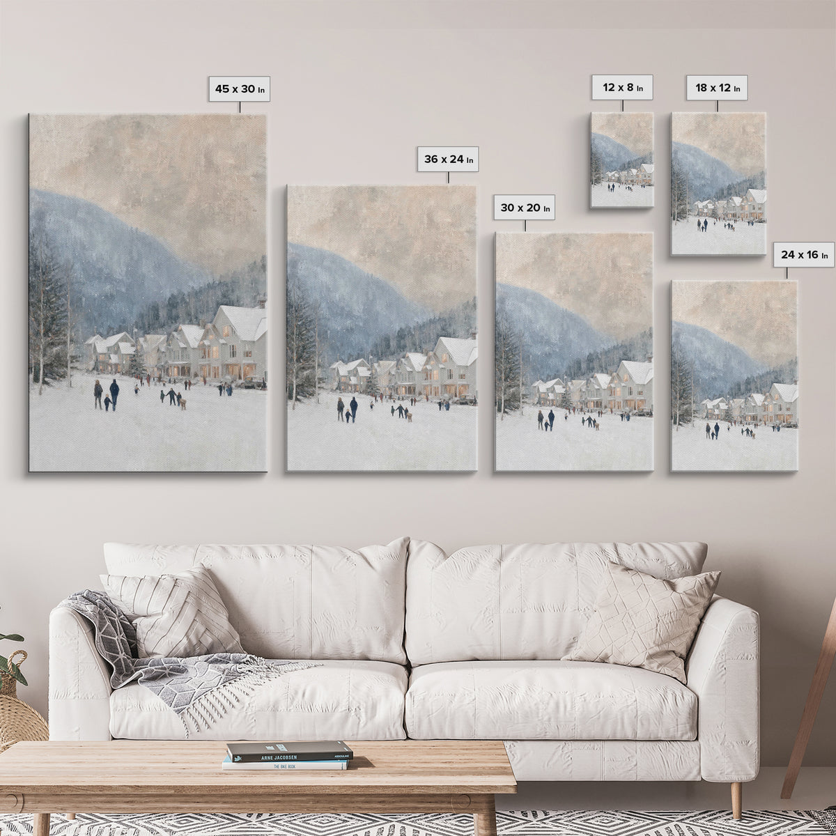 Winter Grace – Framed Canvas Print – Christian Wall Art – Christmas Art Prints – Christian Christmas Art – White Christmas Art – Christian