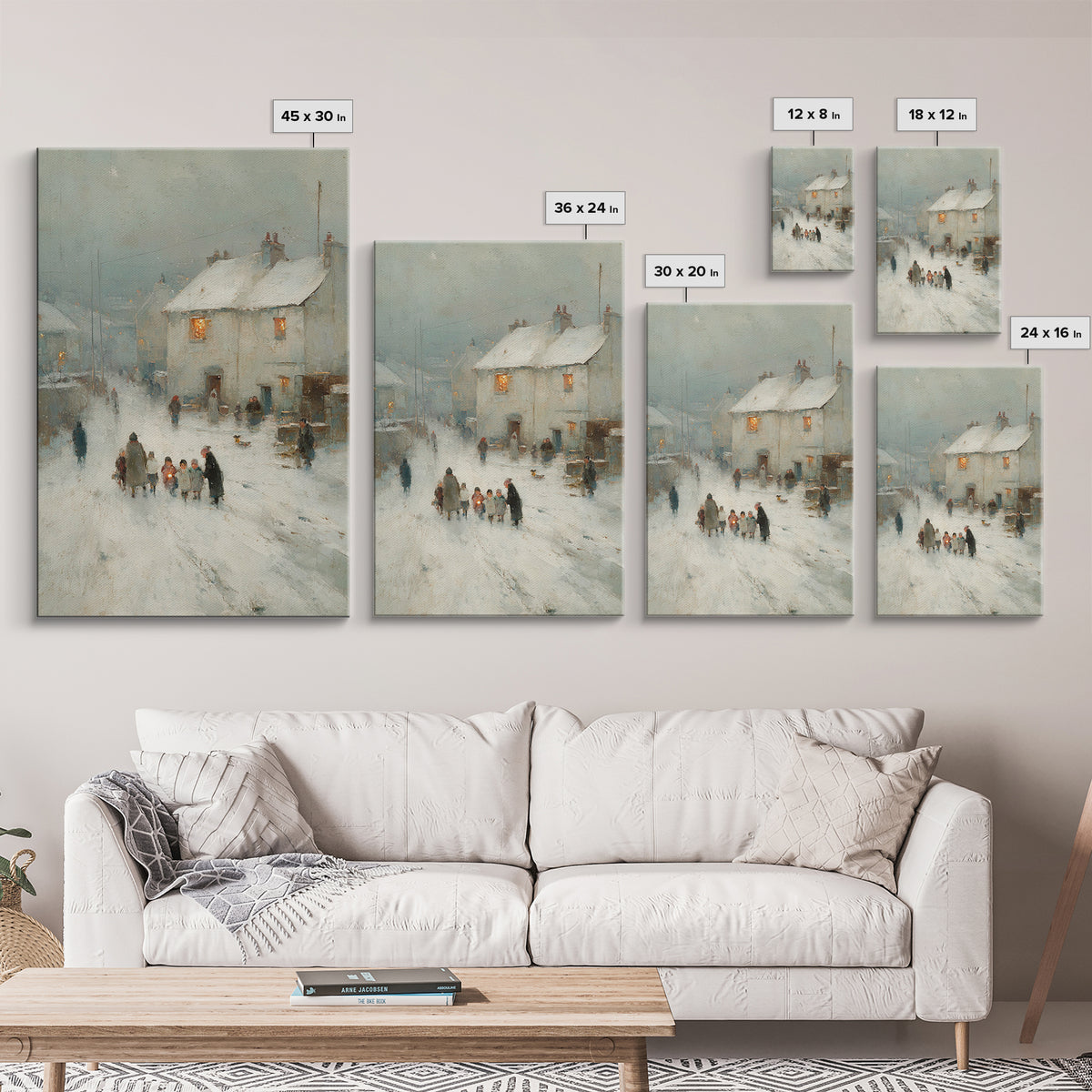 Gentle Gathering – Framed Canvas Print – Christian Art Painting – Vintage Christian Art – Christian Wall Art – Subtle Christian Art – Chris