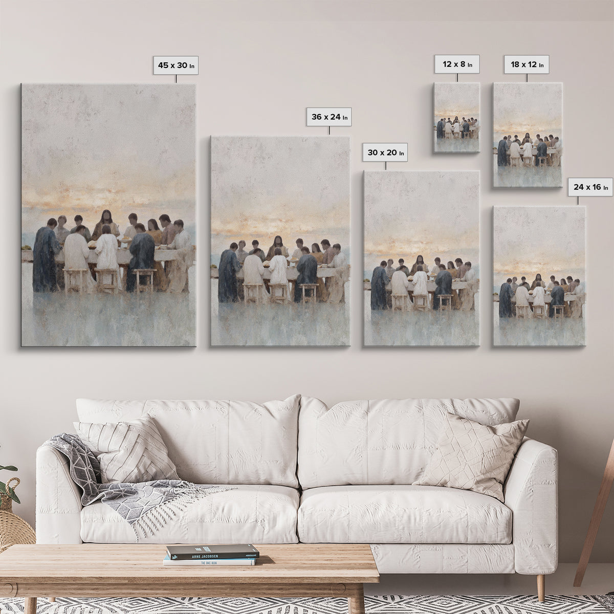 Dawn Of Communion – Framed Canvas Print – Christian Art Print – Jesus Painting – Christian Wall Art – Christian Art Canvas – Minimalist Chr