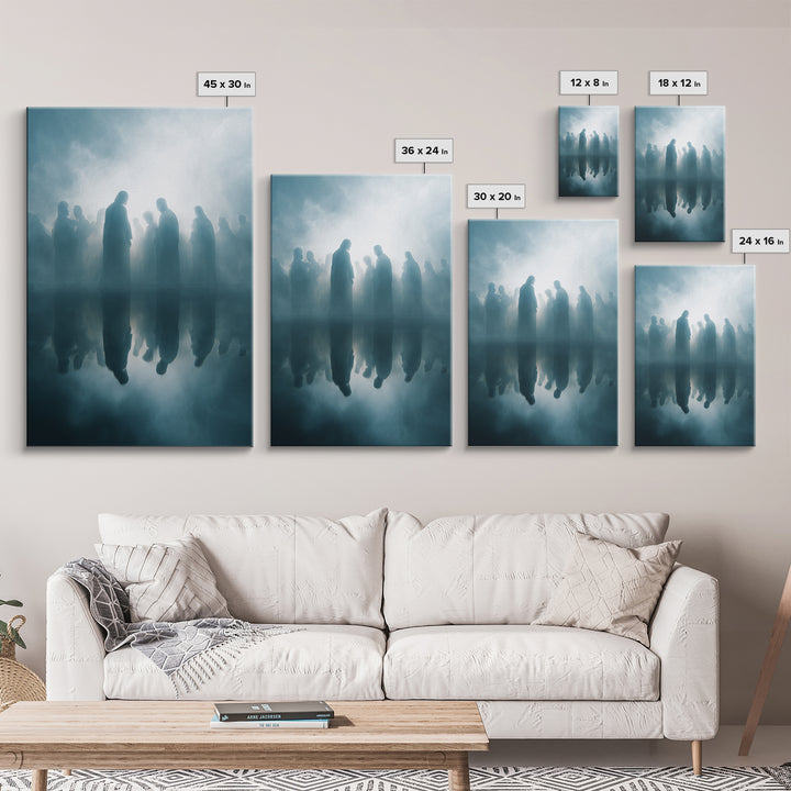 Clouds Of Communion, Framed Canvas Print, Christian Wall Art, Christian Art Canvas, Jesus Painting, Moody Christian Art, Abstract Christian
