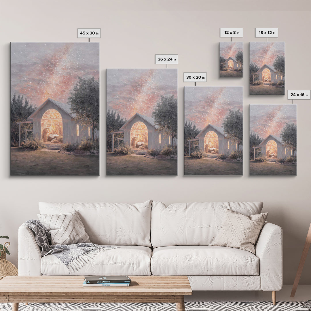 Dawn Of Bethlehem | Framed Canvas Print | Christmas Art Prints | Christian Christmas Art | Christian Art Canvas | Modern Christmas Art | Ch