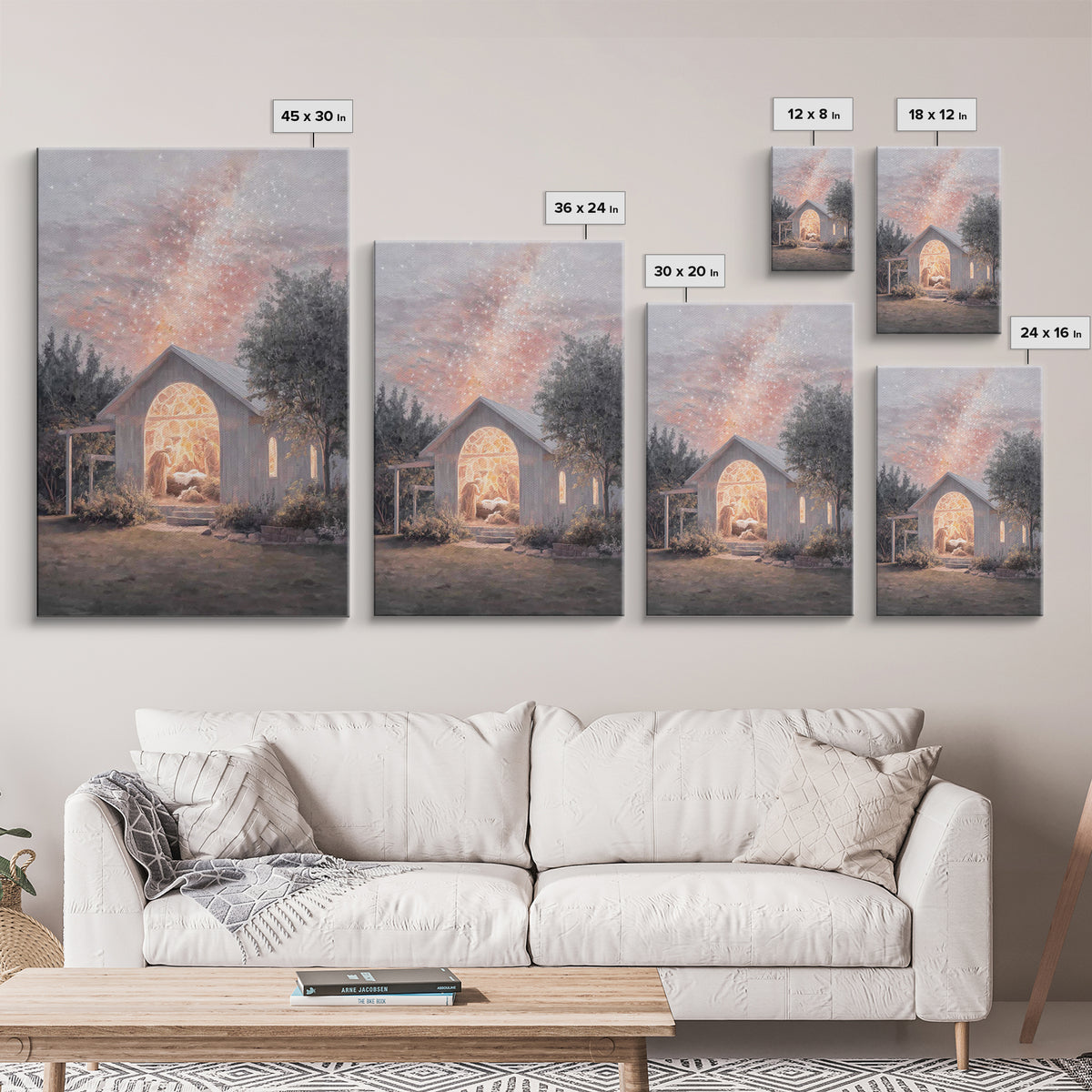 Dawn Of Bethlehem | Framed Canvas Print | Christmas Art Prints | Christian Christmas Art | Christian Art Canvas | Modern Christmas Art | Ch