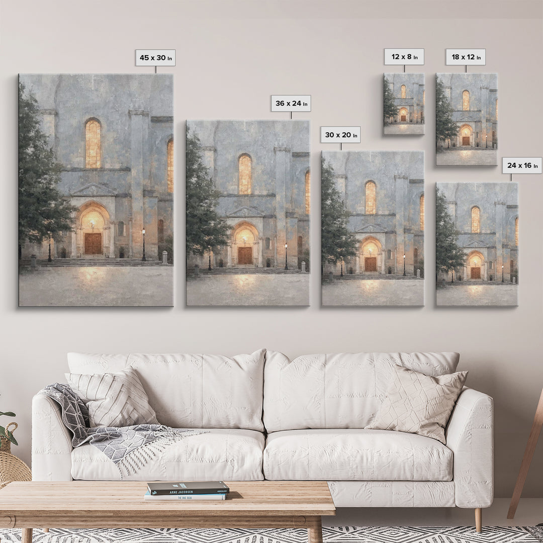 Chapel Of Light | Framed Canvas Print | Christian Wall Art | Christian Art Canvas | Subtle Christian Art | Vintage Christian Art | Christia