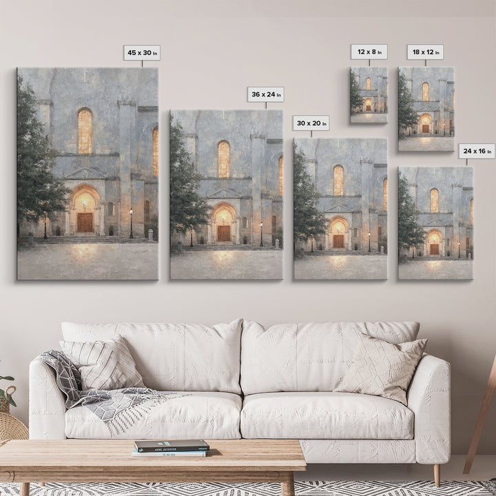 Chapel Of Light | Framed Canvas Print | Christian Wall Art | Christian Art Canvas | Subtle Christian Art | Vintage Christian Art | Christia