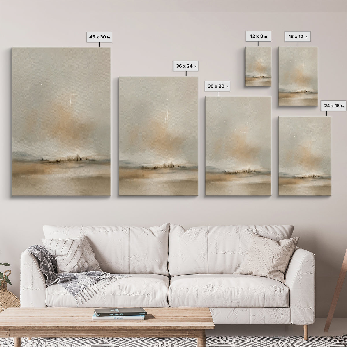 Holy Night Stillness - Framed Canvas Print - Christian Wall Art - Christian Art Print - Christmas Art - Christian Christmas Decor - Jesus A