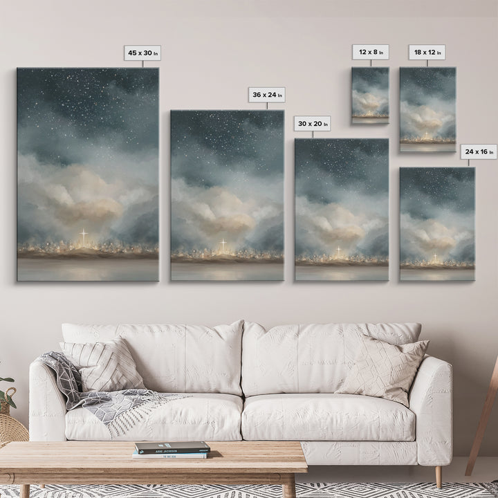 Guiding Star Above - Framed Canvas Print - Christian Wall Art - Christian Art Canvas - Christian Christmas Decor - Jesus Painting - Christm