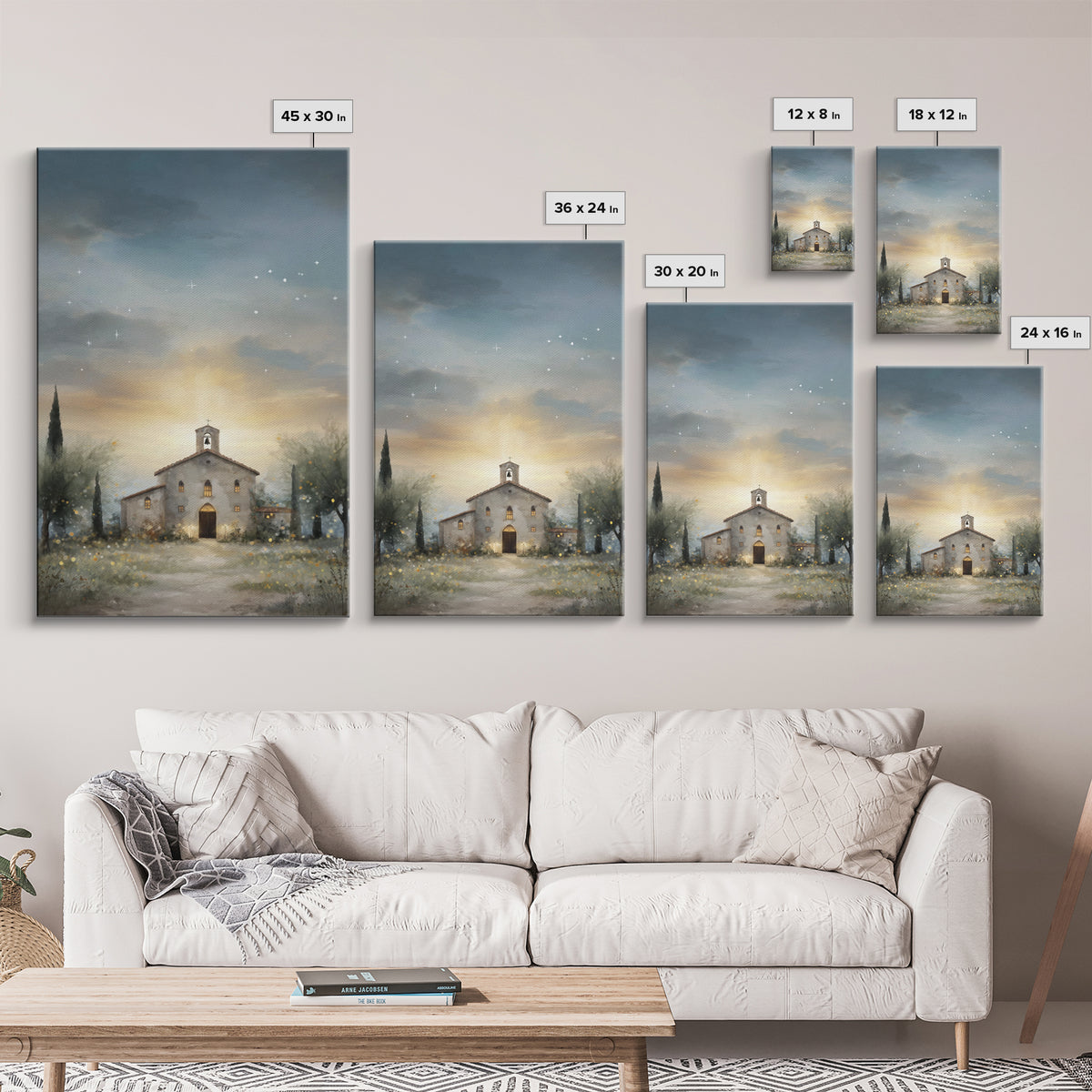 Church of Blessings - Framed Canvas Print - Christian Wall Art - Christian Art Painting - Christian Decor - Christian Art Canvas - Christma