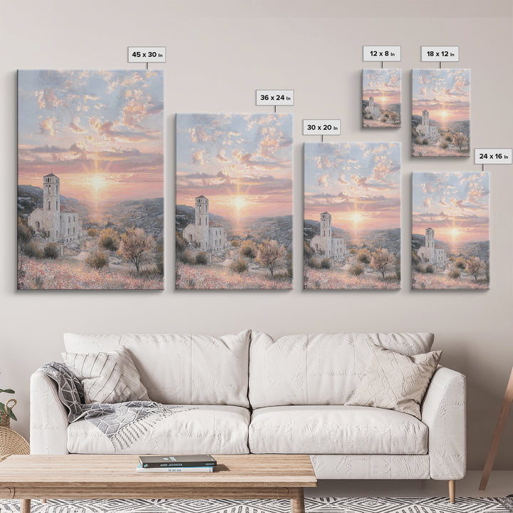 Morning Chapel Light – Framed Canvas Print – Christian Wall Art – Christian Art Canvas – Christian Art Print – Christian Paintings – Christ