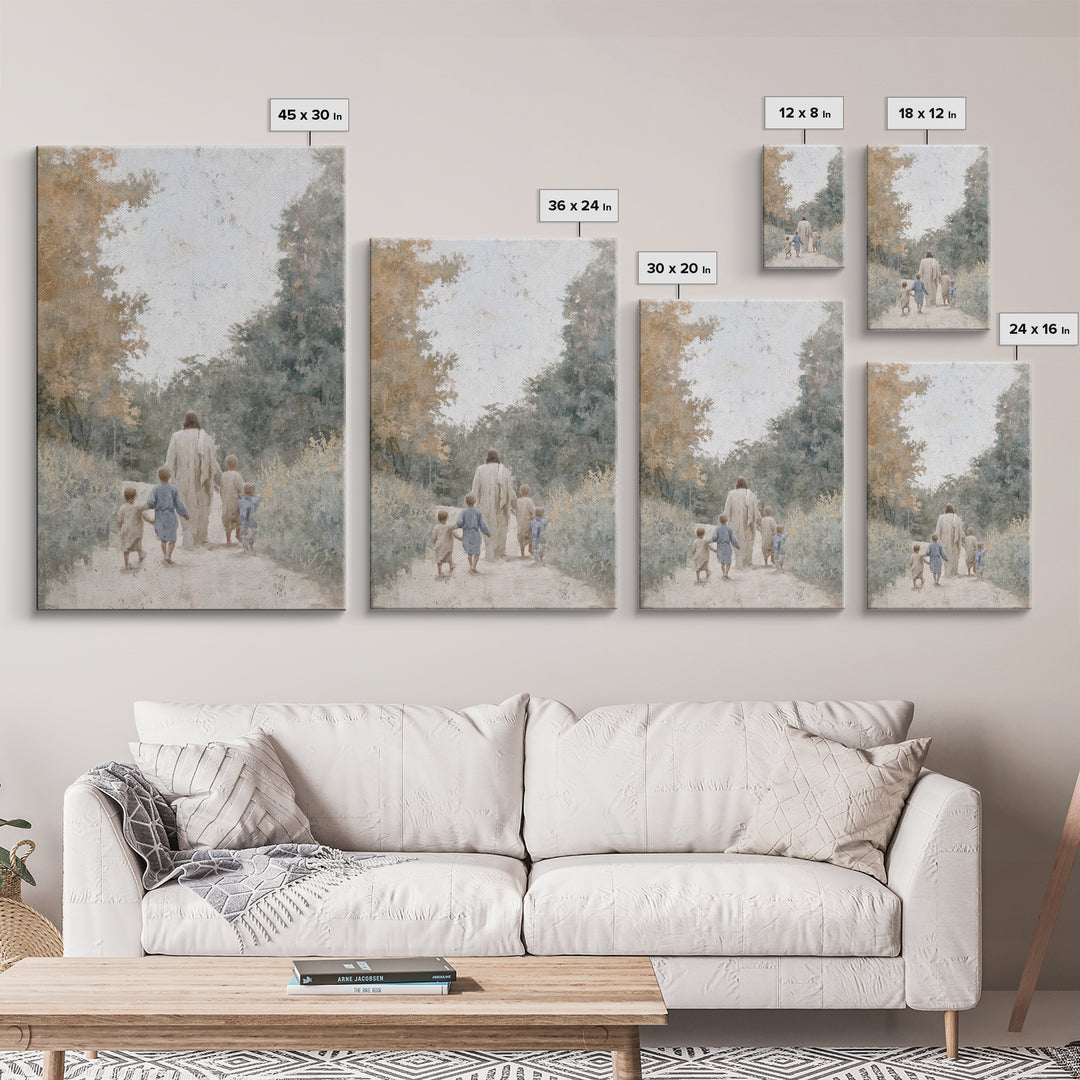 Autumn Light Mercy, Framed Canvas Print, Christian Art Canvas, Jesus Painting, Christian Wall Art, Christian Christmas Art, Christian Decor