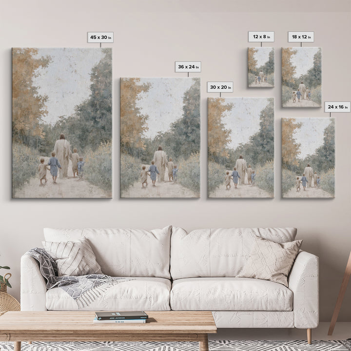 Autumn Light Mercy, Framed Canvas Print, Christian Art Canvas, Jesus Painting, Christian Wall Art, Christian Christmas Art, Christian Decor