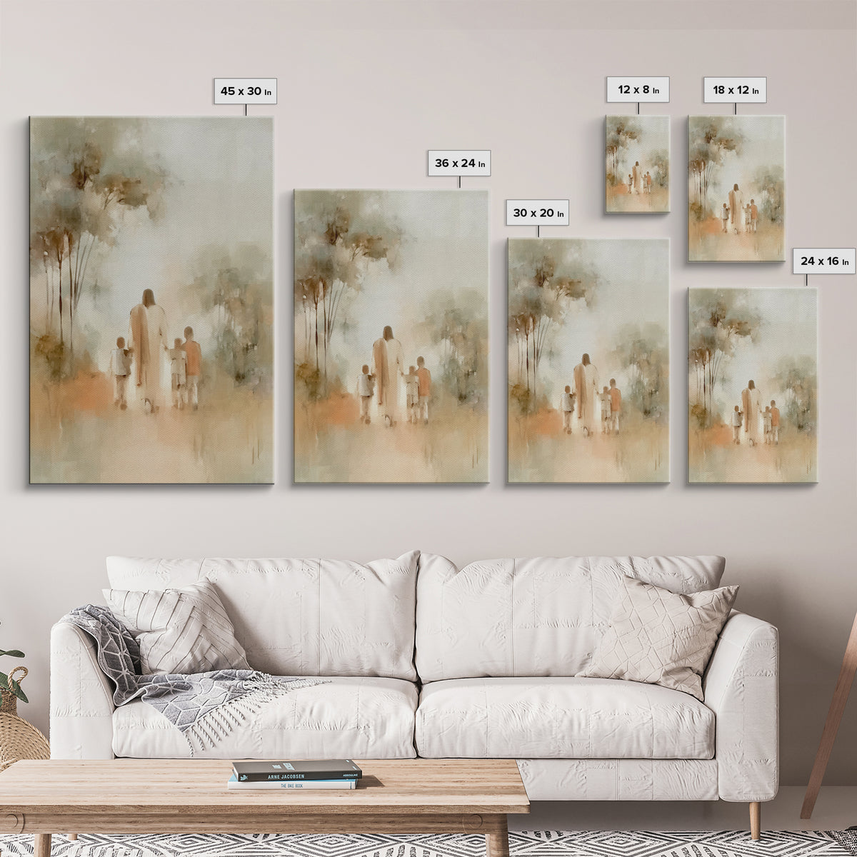 Soft Dawn Blessing | Framed Canvas Print | Christian Wall Art | Jesus Painting | Christian Art Print | Christian Decor | Christmas Art
