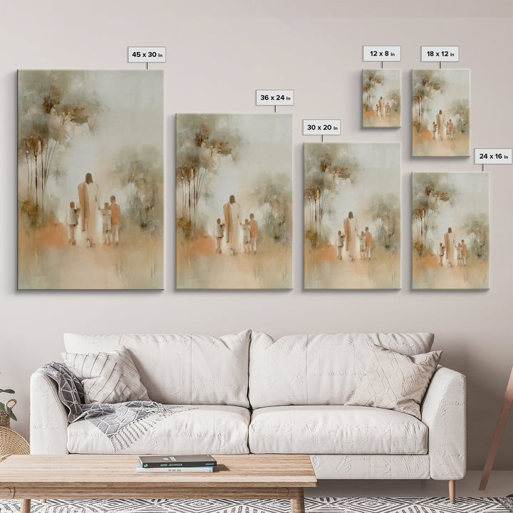 Soft Dawn Blessing | Framed Canvas Print | Christian Wall Art | Jesus Painting | Christian Art Print | Christian Decor | Christmas Art