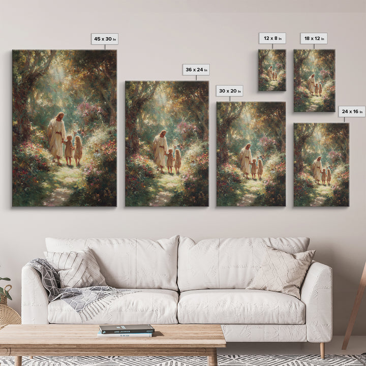 Eden Morning Peace – Framed Canvas Print – Christian Art Canvas – Jesus Painting – Christian Wall Art – Christian Gift – Christmas Art