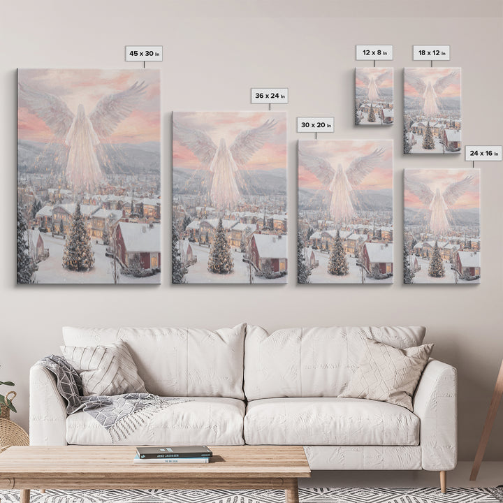 Guardian Over Bethlehem – Framed Canvas Print – Christmas Art – Christian Art Canvas – Christian Wall Art – Framed Christmas Art – Christia