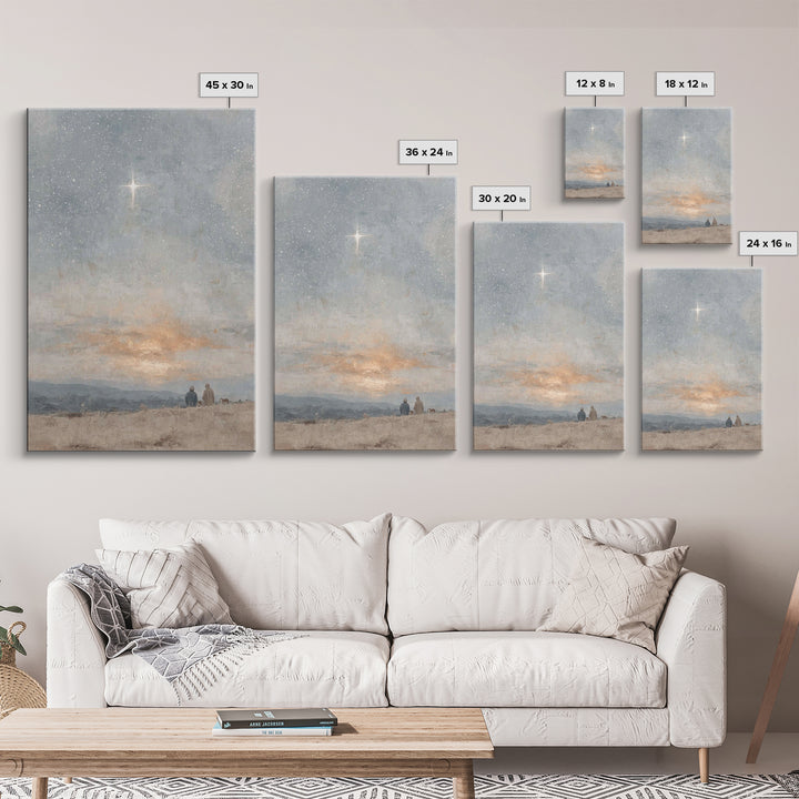 Dawn Star Promise – Framed Canvas Print – Christian Art Canvas – Christmas Art – Christian Wall Art – Christian Christmas Art – Jesus Paint