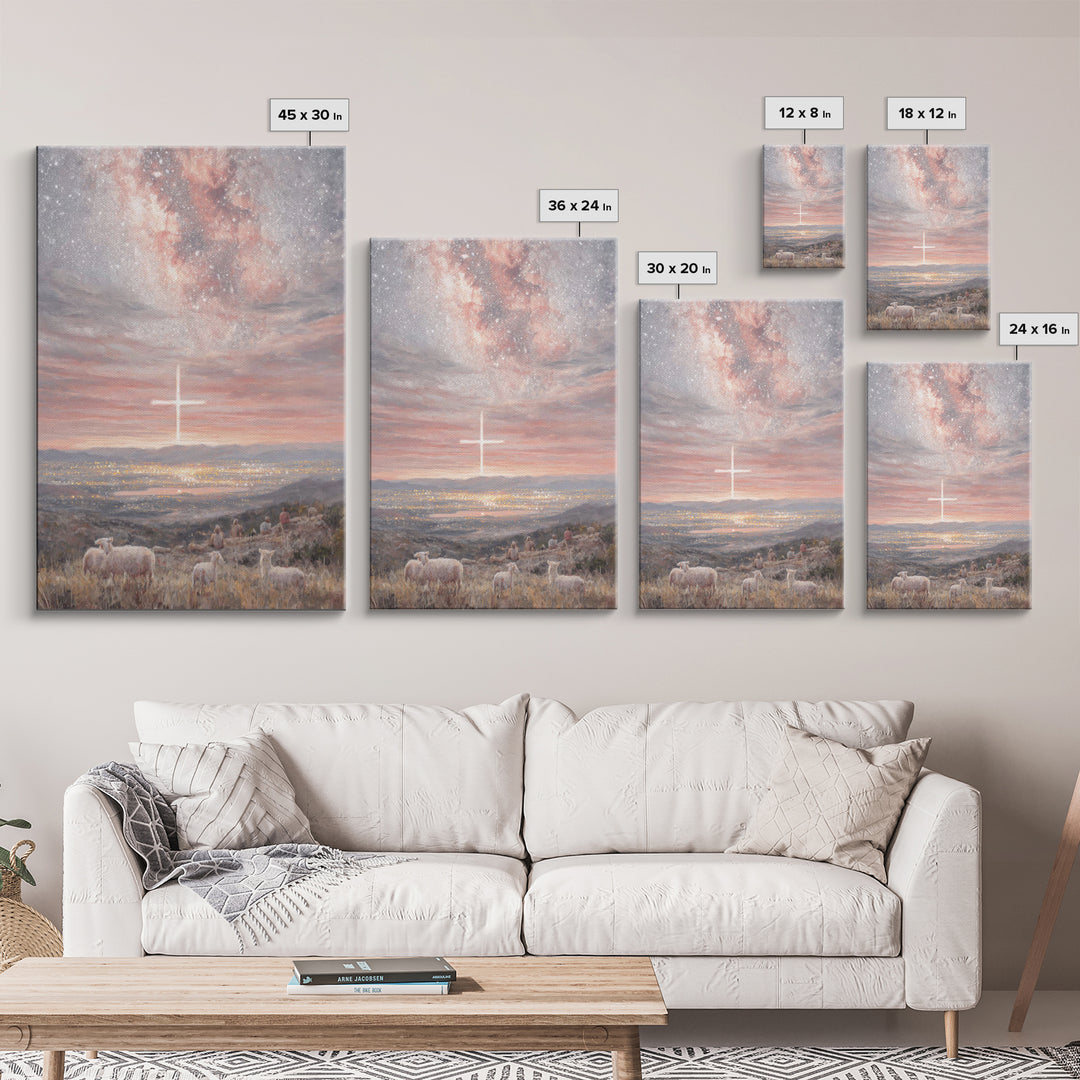 Guiding Light Wonder – Framed Canvas Print – Christian Wall Art – Christmas Art – Christian Art Canvas – Jesus Painting – Christian Christm