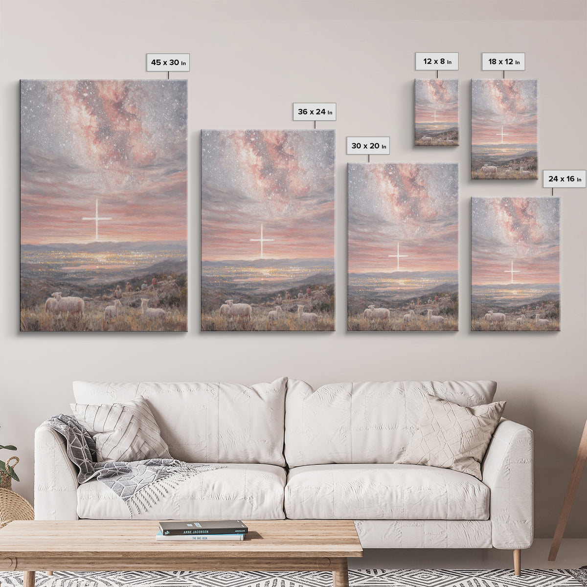 Guiding Light Wonder – Framed Canvas Print – Christian Wall Art – Christmas Art – Christian Art Canvas – Jesus Painting – Christian Christm