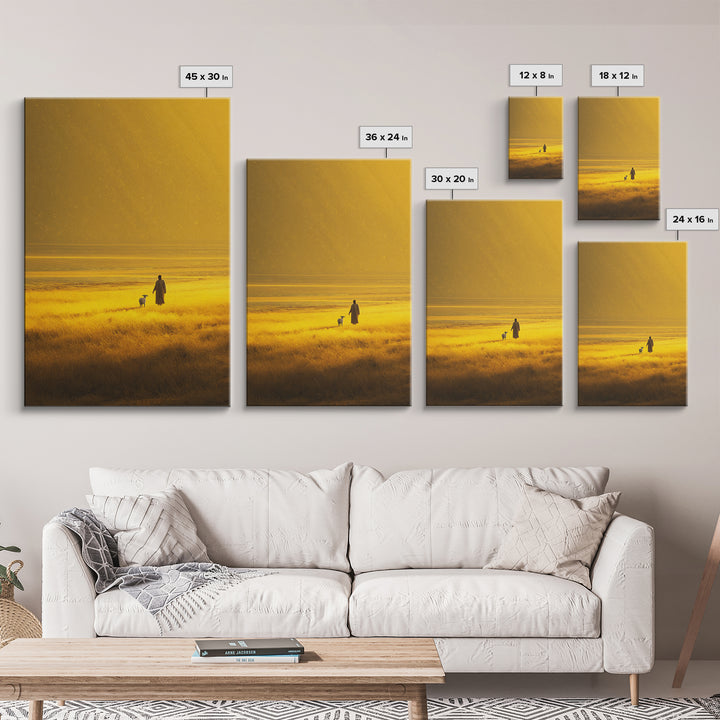 Galilee Sky Mercy, Framed Canvas Print, Christian Art Canvas, Christian Wall Art, Christmas Art, Jesus Painting, Christian Christmas Art