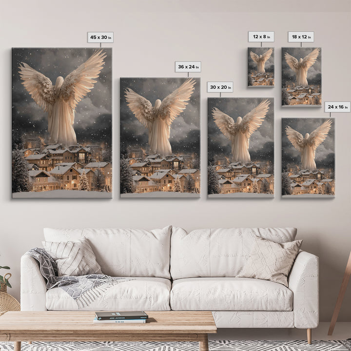 Winter Sentinel – Framed Canvas Print – Christian Wall Art – Modern Christian Art – Christian Christmas Art – Christian Art Canvas – Christ