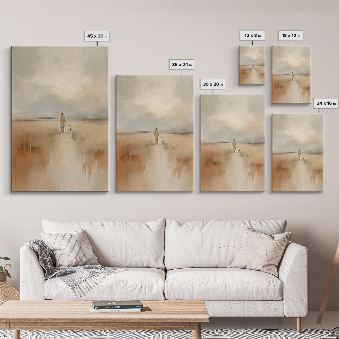 Shepherds Path Grace – Framed Canvas Print – Christian Wall Art – Jesus Painting – Christian Art Canvas – Christian Christmas Art – Christi
