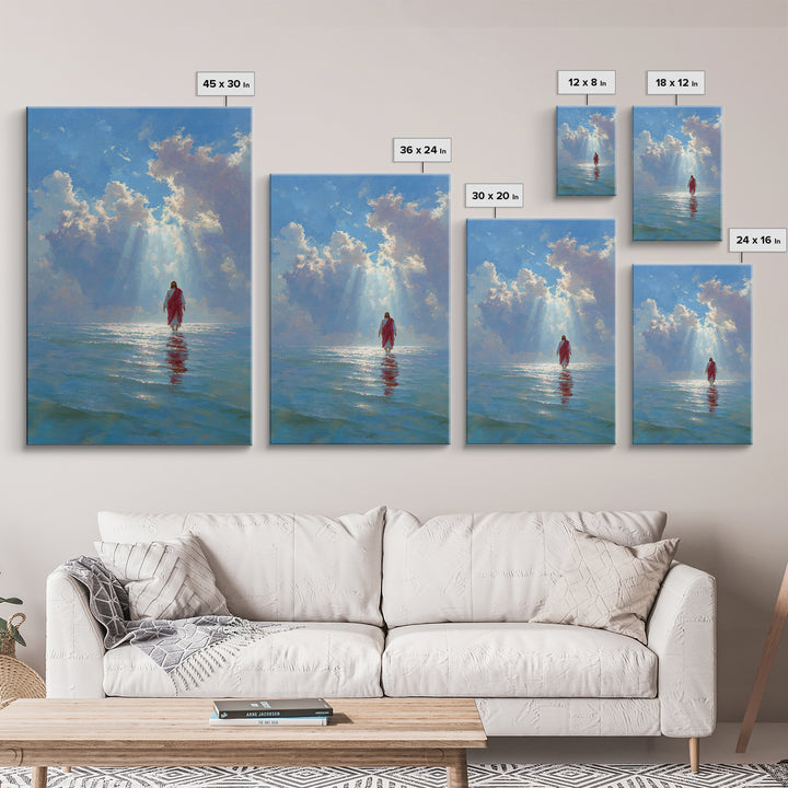 Heaven’s Open Light – Framed Canvas Print – Christian Wall Art – Jesus Painting – Christian Art Canvas – Modern Christian Art – Christian G