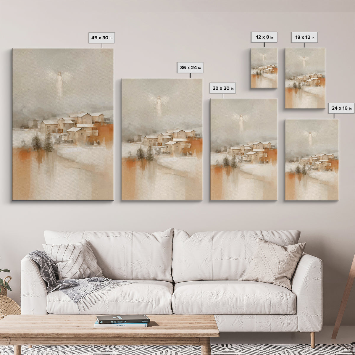 Angel In The Mist – Framed Canvas Print – Subtle Christian Art – Christian Art Canvas – Christian Wall Art – Christmas Art – Christian Chri