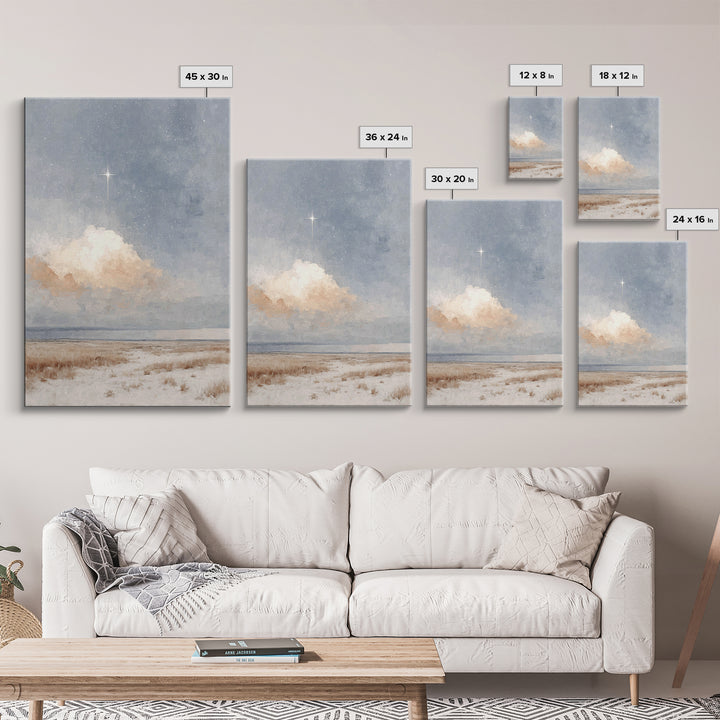 Guiding Star Fields – Framed Canvas Print – Christian Wall Art – Christmas Art Prints – Christian Art Canvas – Christian Christmas Art – Ch