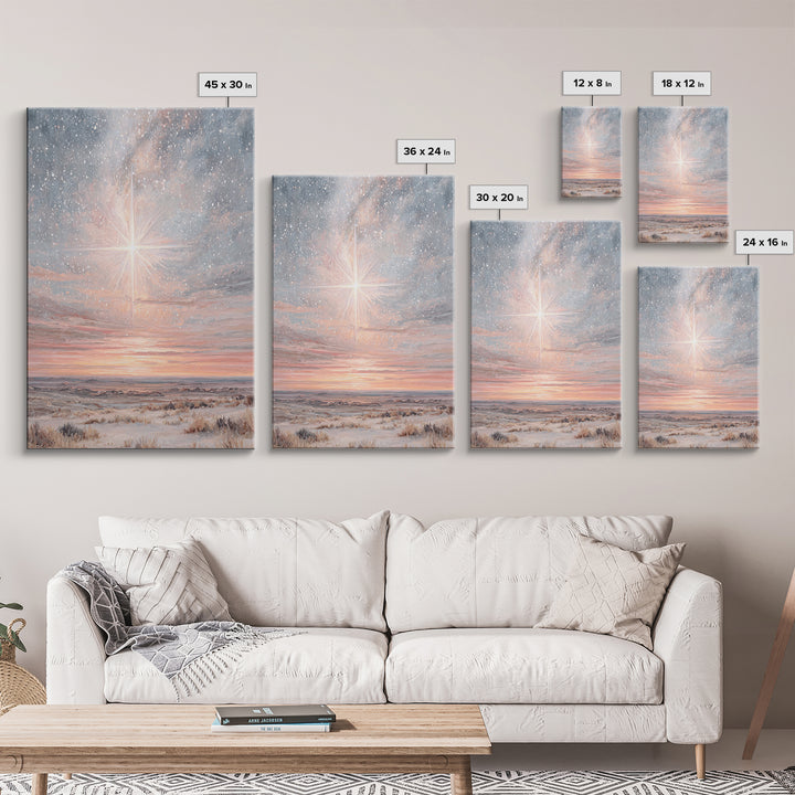 Dawn Star Promise – Framed Canvas Print – Christmas Art Prints – Christian Wall Art – Christian Christmas Art – Christian Art Canvas – Mode