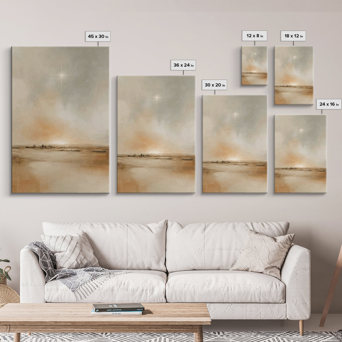 Star Of Soft Glory – Framed Canvas Print – Christian Christmas Art – Christmas Wall Art – Christian Art Canvas – Christmas Art Prints – Chr