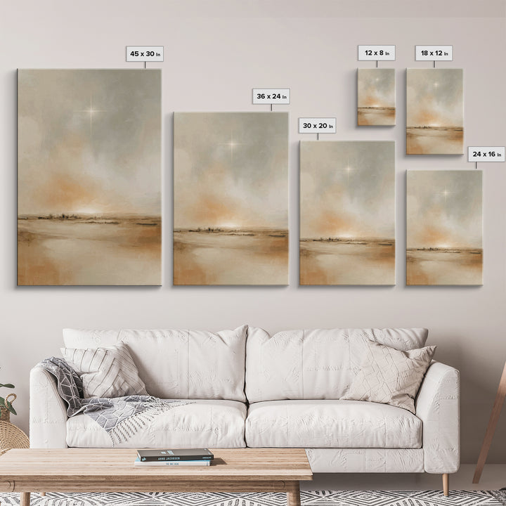 Star Of Soft Glory – Framed Canvas Print – Christian Christmas Art – Christmas Wall Art – Christian Art Canvas – Christmas Art Prints – Chr