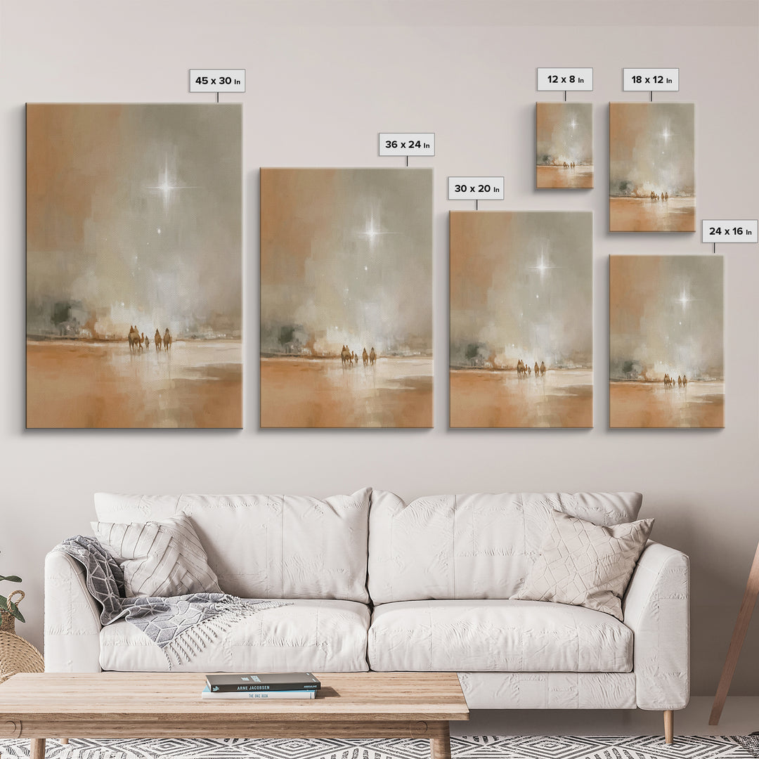 Bethlehem Radiance – Framed Canvas Print – Christian Art Canvas – Christian Christmas Art – Christmas Wall Art – Christian Art – Jesus Pain